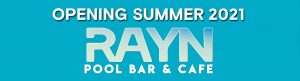 RYAN pool bar and cafe coming soon banner